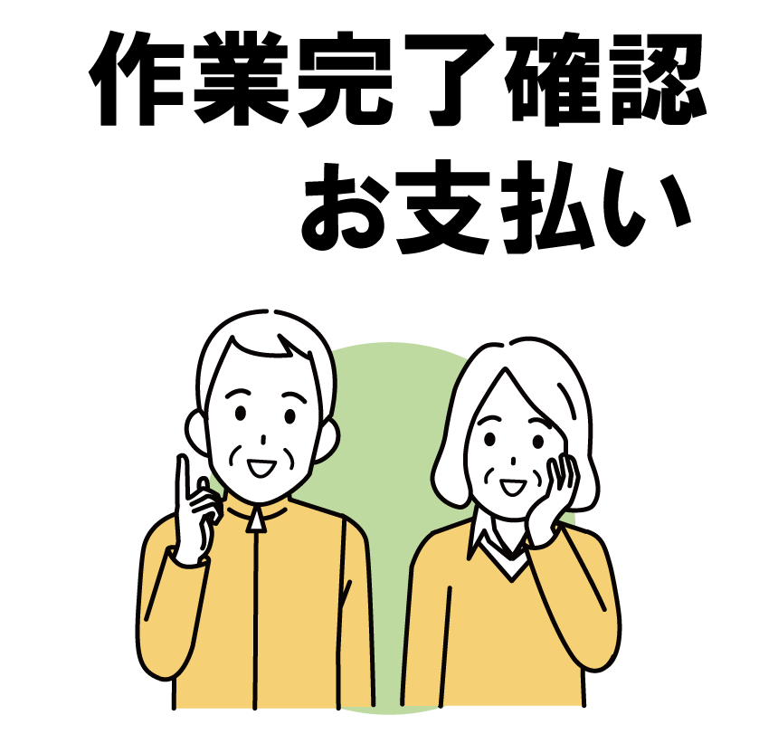 作業完了確認お支払い